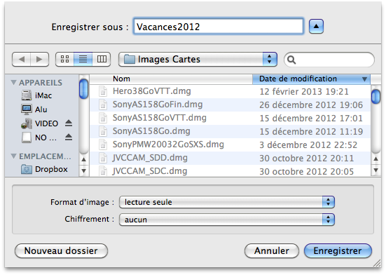 Enregistrement Image