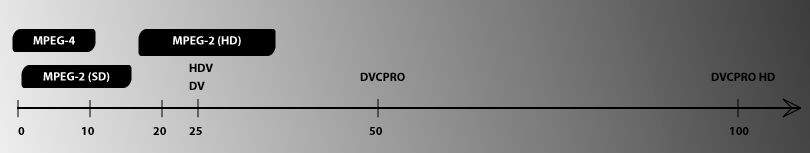 Echelle des débits selon format